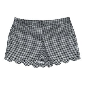 Crown & Ivy gingham shorts with scalloped hem